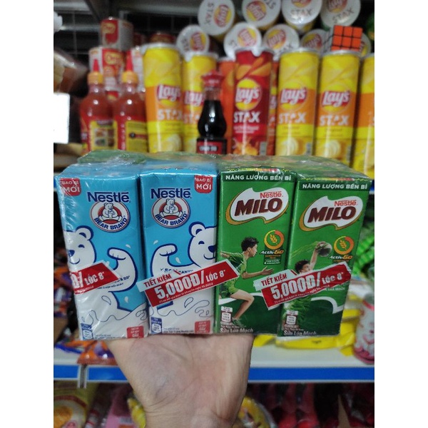 [Freeship70k] Lốc 4 hộp sữa lúa mạch Nestle Milo có đường/ ít đường 180ml