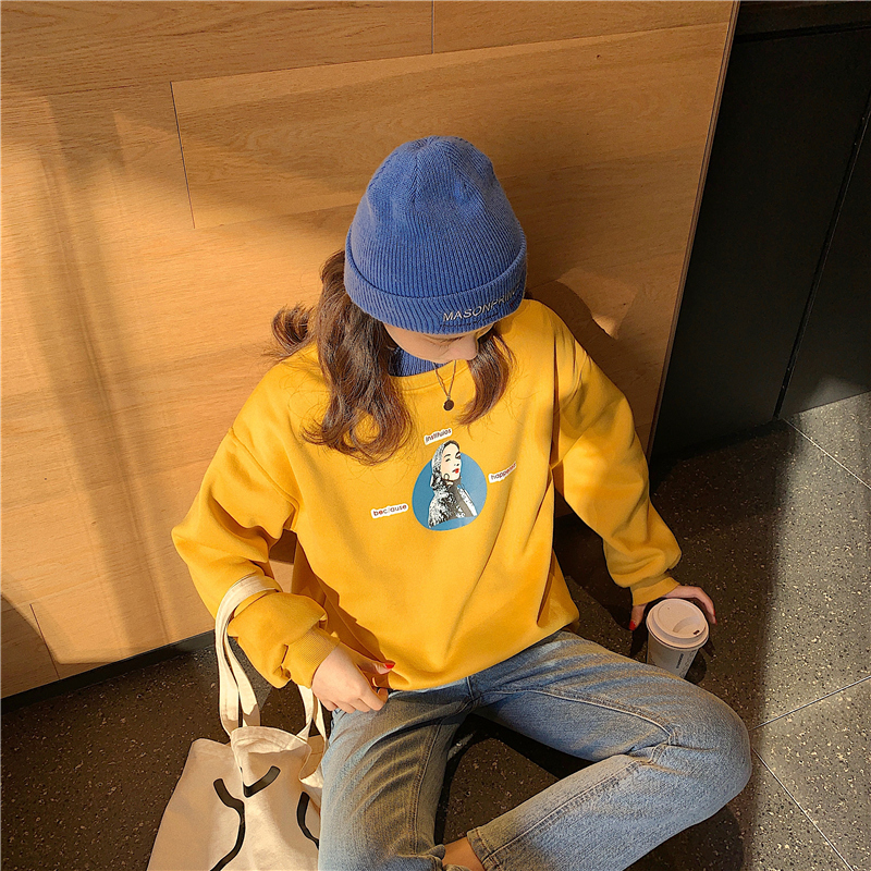 Áo Sweater Tay Dài Dáng Rộng Thời Trang Mùa Thu Cho Nữ