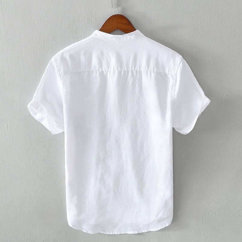 Áo Đũi Cộc Tay Nam Phối Họa Tiết Màu Thời Trang