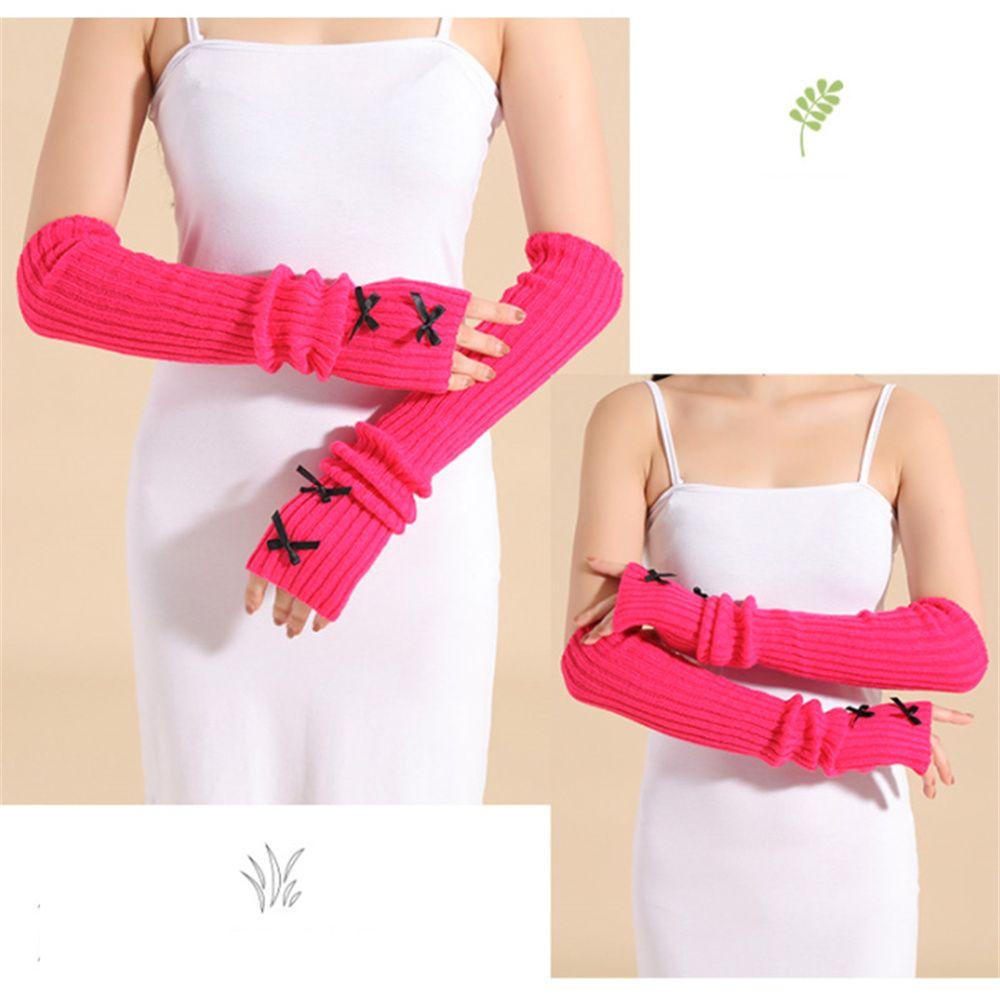 Găng Tay Len Dài Mềm Mại Cho Nữ