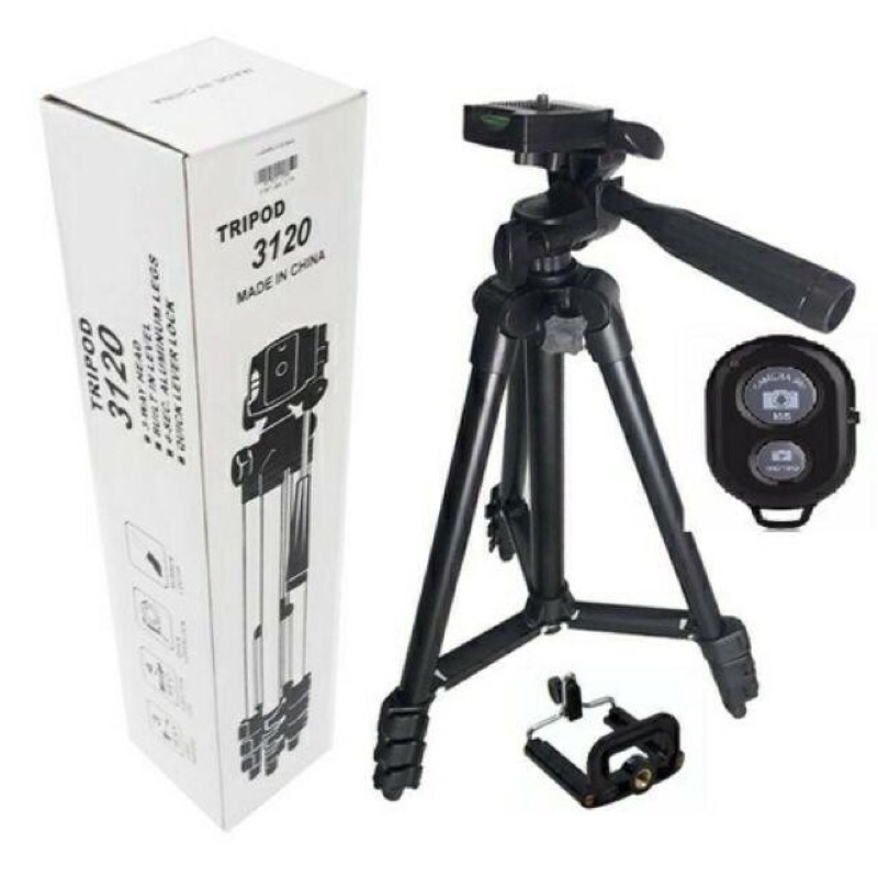 Gậy 3 Chân Tripod Mini  3120 /3110 Kéo Dài Được Và Giá Đỡ Điện Thoại, học online , livetream.đi du lịch