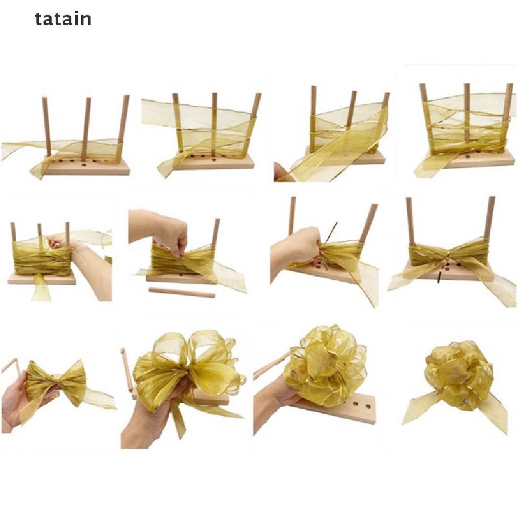 [TAT] Wood Bow Making Tools Ribbon Maker Wooden Garland Bow Making Tools CVX