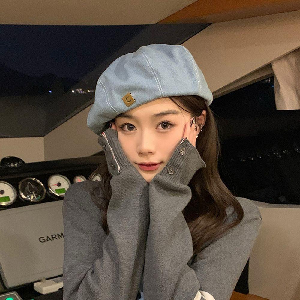 LILYES Mũ Beret Kiểu Cao Bồi Phong Cách Thời Trang Retro Dành Cho Nam Và Nữ