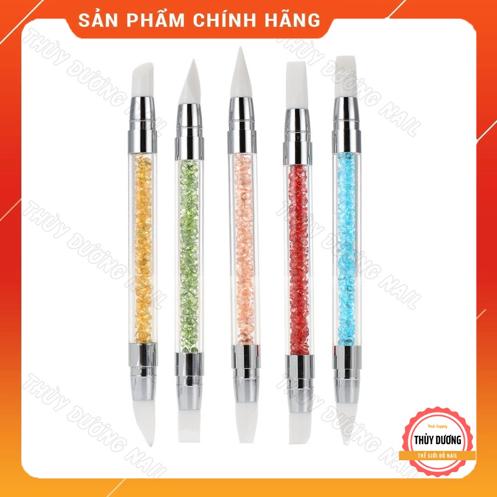 Bút silicon cán đá nặn hoa, dặm foil dặm sticker chuyên dùng làm nail