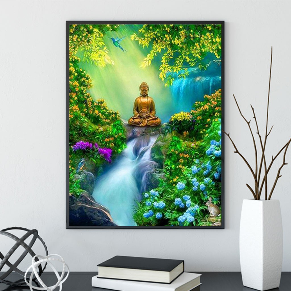 Round diamond/square diamond/5D DIV Buddha statue diamond painting cross stitch painting home decoration wall painting