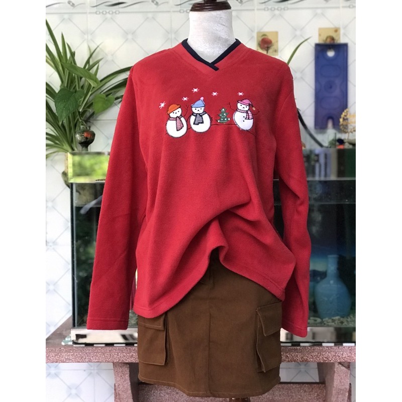 [Ảnh Thật]Áo Sweater Nỉ Bông Thêu Dư Xịn