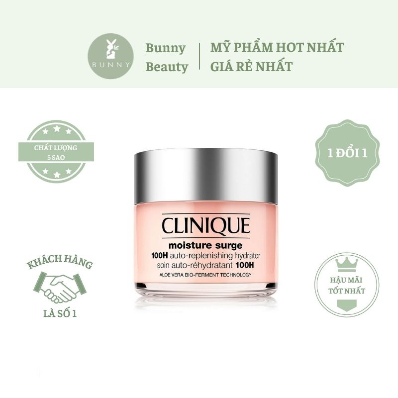 Kem Dưỡng Clinique Moisture Surge™ 100h Auto-Replenishing Hydrator Bunny Beauty hàng đủ bill