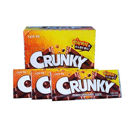 Lotte Chocolate Crunky thanh 34gr