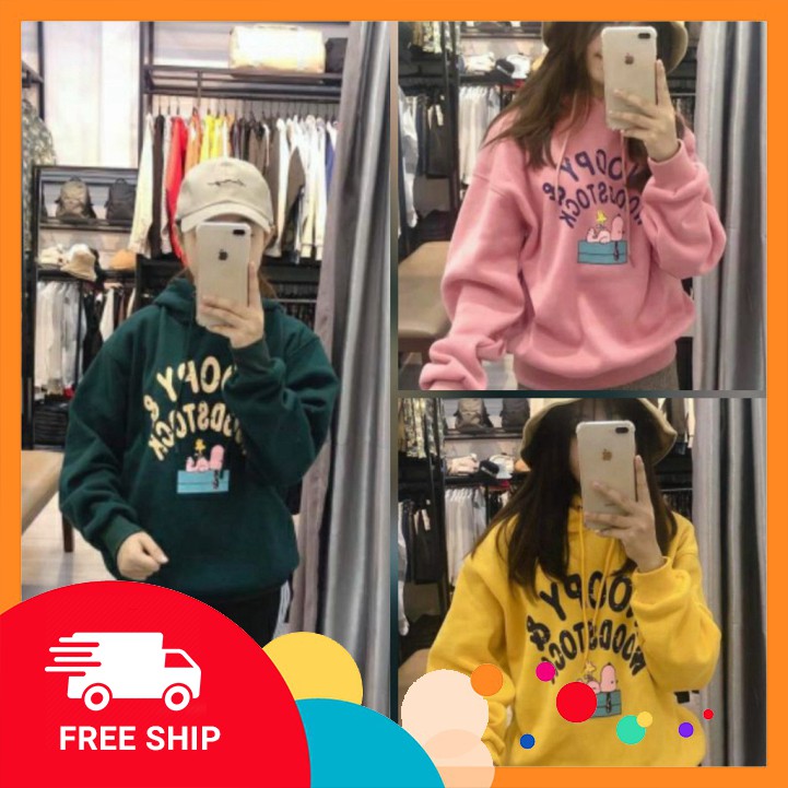 ÁO KHOÁC NỈ NỮ HOODIE CHUI CUTE