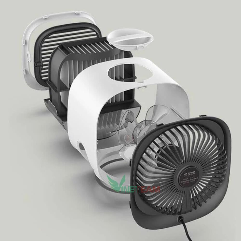 Quạt Điều Hòa Hơi Nước Mini - Điều Hòa Không Khí Để Bàn Làm Việc - Siêu Mát Có led Air Cooler -Mẫu mới nhất 2020 -dc4166