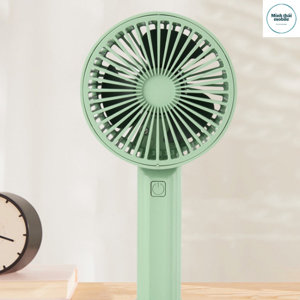 Quạt mini tích điện cầm tay có đế để bàn 3 tốc độ gió | BigBuy360 - bigbuy360.vn