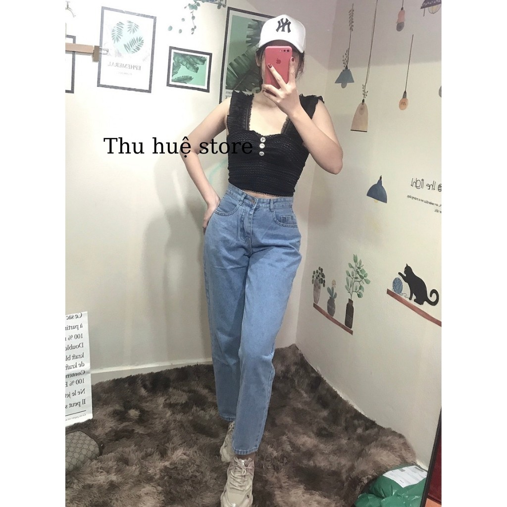 Quần Baggy Jean Nữ From Chuẩn Mẫu Kèm Ảnh Thật 100%