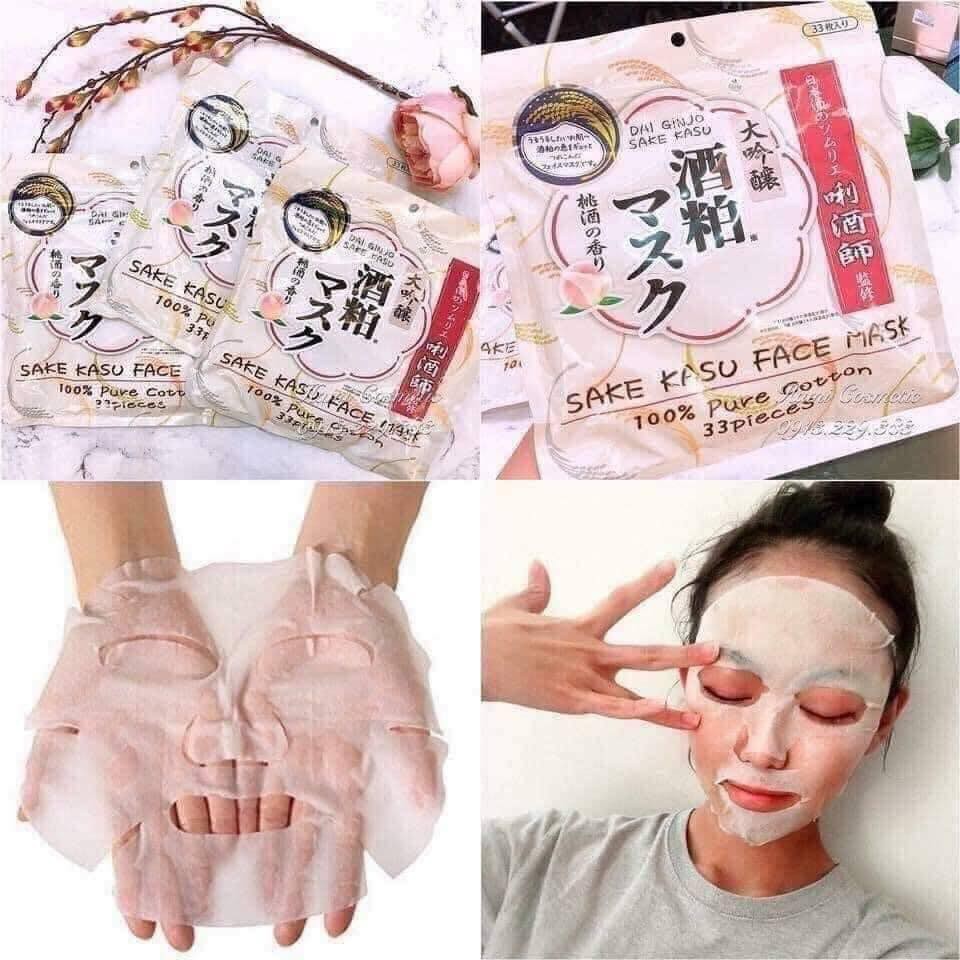 Mặt Nạ ☘️ Sake Kasu ☘️Face Mask 33 Miếng Nhật Bản