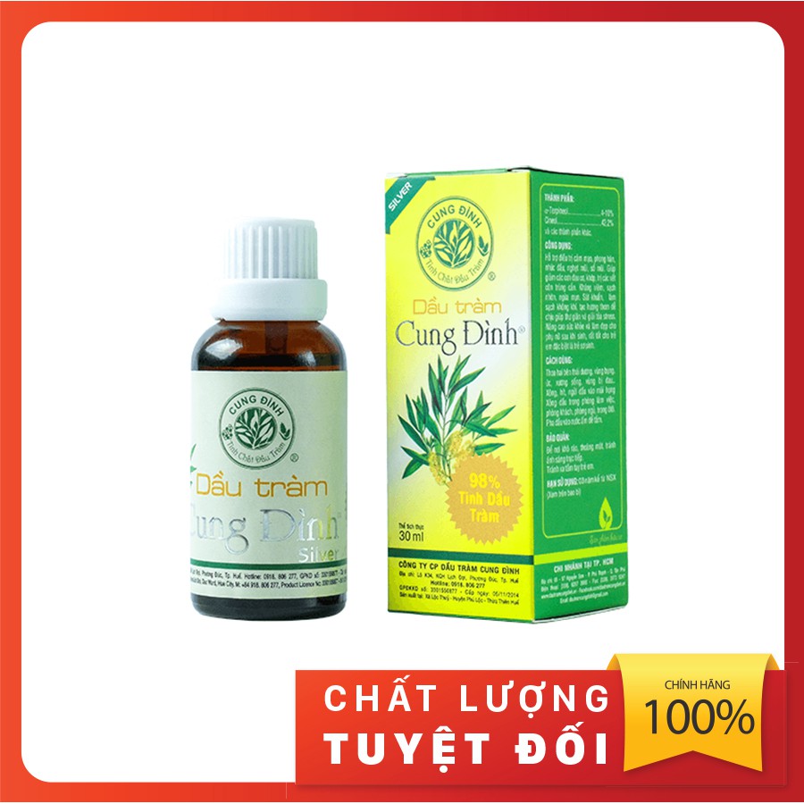 DẦU TRÀM GIÓ DẦU TRÀM CUNG ĐÌNH SILVER 15 -30ml