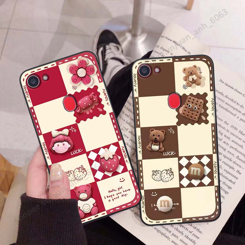 Ốp lưng Oppo F5 / F5 Youth / F7 hình gấu, kẹo dễ thương siêu cute