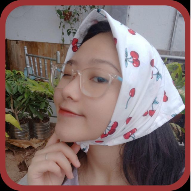 Khăn choàng đầu Bandana họa tiết hoa hottrend siêu xinh - Phụ kiện thời trang phong cách vintage dễ thương