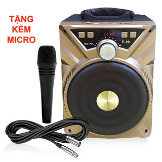 Loa bluetooth karaoke p88 có tặng kèm micro để hát