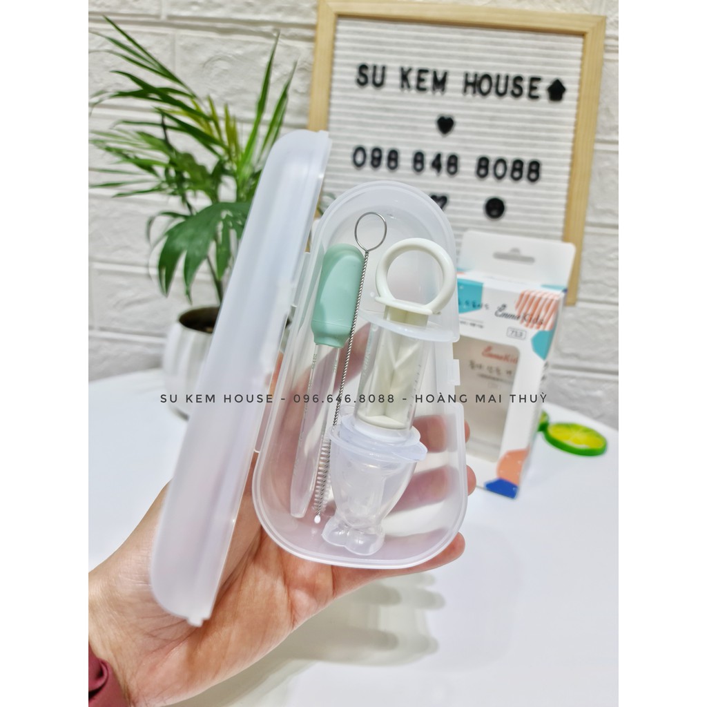 Dụng cụ uống thuốc/ Bộ Dụng Cụ Hỗ Trợ Bé Uống Thuốc Emma Kids, Đầu Silicon Chống Sặc, an toàn cho bé, chia ml