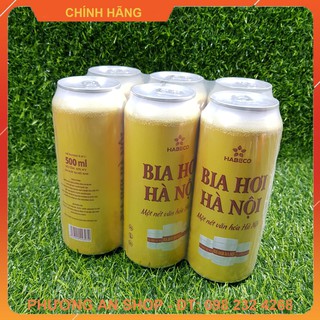 Combo 6 lon Bia hơi Hà Nội - Lon 500ml