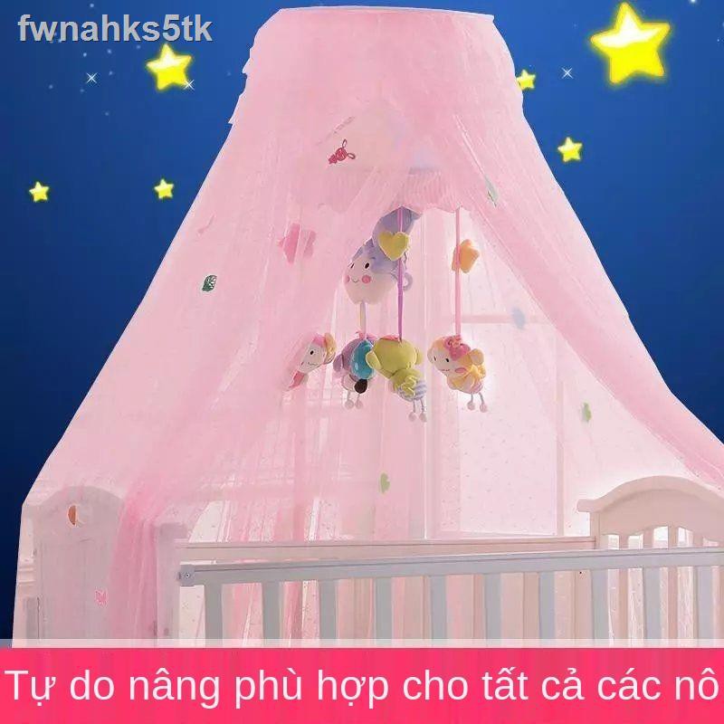 ♘∋◊Màn treo nôi, mùng trẻ em, có giá đỡ, sân từ trần đến sàn, giường em bé có cửa, mùng nhỏ, mùng che cho bé