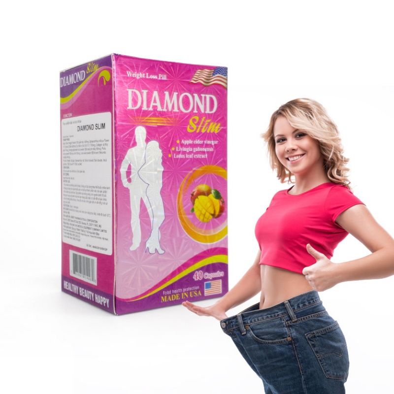 Hỗ Trợ giảm cân Mỹ DIAMOND SLIM - Giúp giảm cân cấp tốc, giảm béo - Hiệu quả ngay hộp đầu