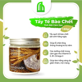 Bột cám gạo Tẩy tế bào chết Cao Cấp, Bột cám gạo tẩy da chết an toàn cho da - 180gr