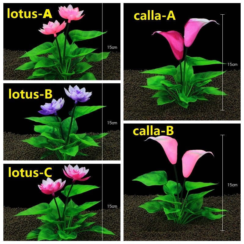 Cỏ sen giả trang trí bể cá