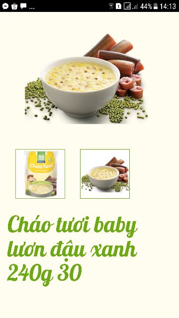 (Date mới) combo 30 gói cháo tươi baby nhiều vị SG food