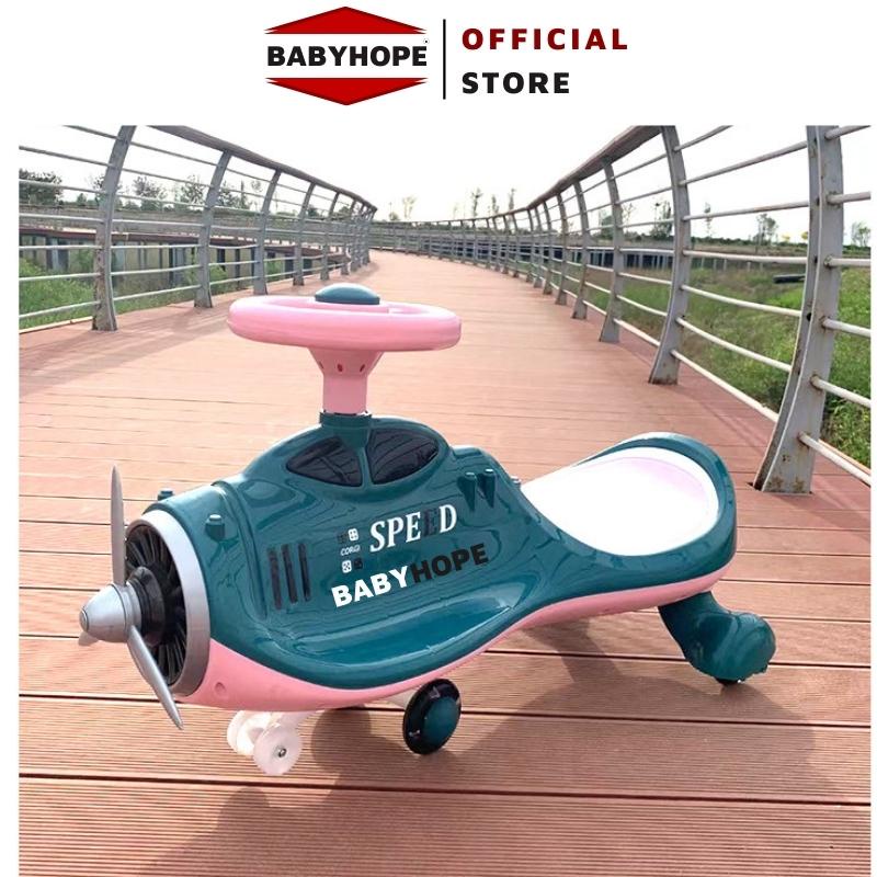 Xe lắc cho bé máy bay SPEED BABYHOPE có nhạc và đèn led tải trọng &gt;100 kg bảo hành 12 tháng