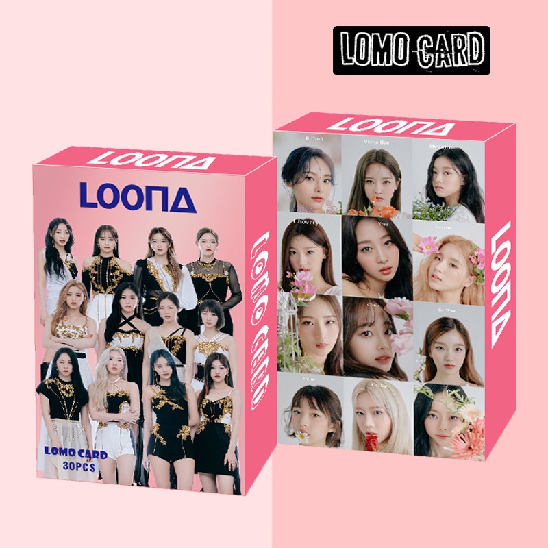 Bộ 30 Thẻ Ảnh Nhóm Nhạc Kpop Vespa Loona TWICE EXO IU Straykids ITZY