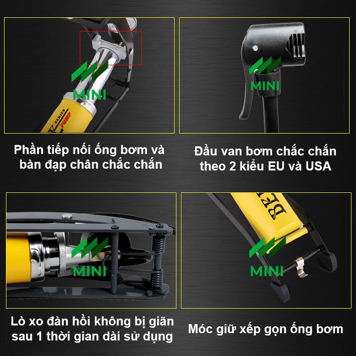 Bơm hơi đạp chân 1 xi lanh BEE FB0902A