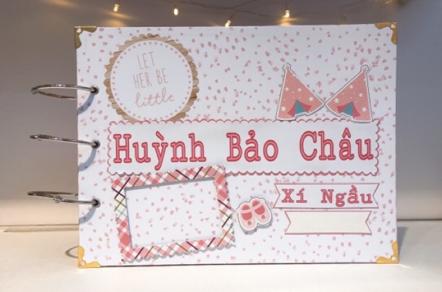 [Album ảnh Handmade] Scrapbook cho bé gái❤️