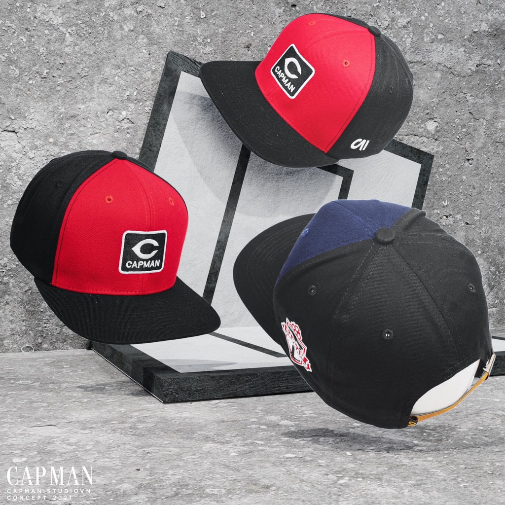 Mũ snapback chính hãng CAPMAN phong cách hiphop thêu chữ CM51