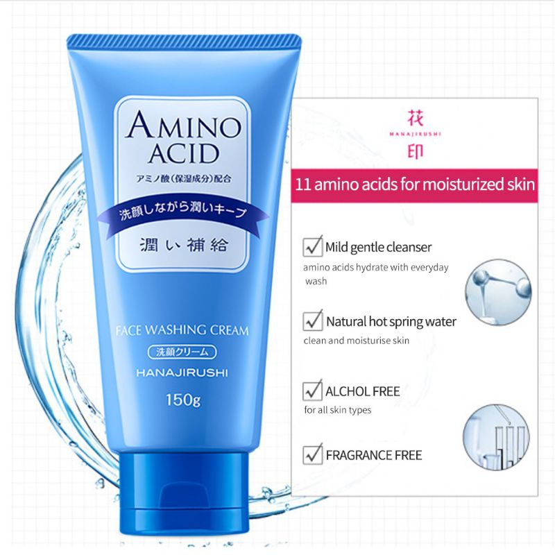 Sữa rửa mặt Nhật Bản HANAJIRUSHI Axit Amin 150g