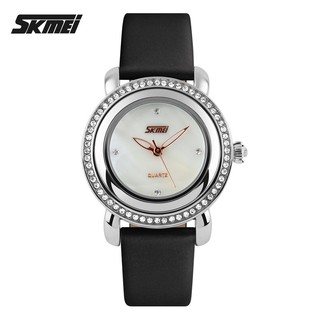 Đồng hồ nữ skmei 9093 dây da phong cách +tặng 1 viên pin