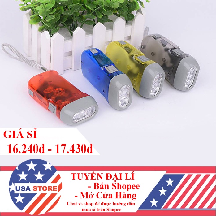 Đèn Pin Phát Sáng Cầm Tay Bóp Cơ Học Loại 1