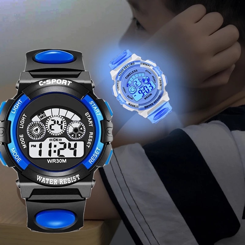 Đồng Hồ Điện Tử Đa Năng Chống Thấm Nước Cho Bé