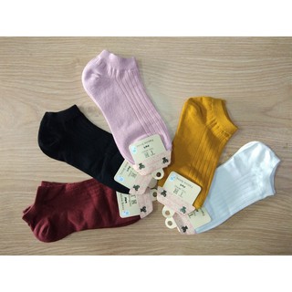Set 5 đôi vớ cổ ngắn màu trơn