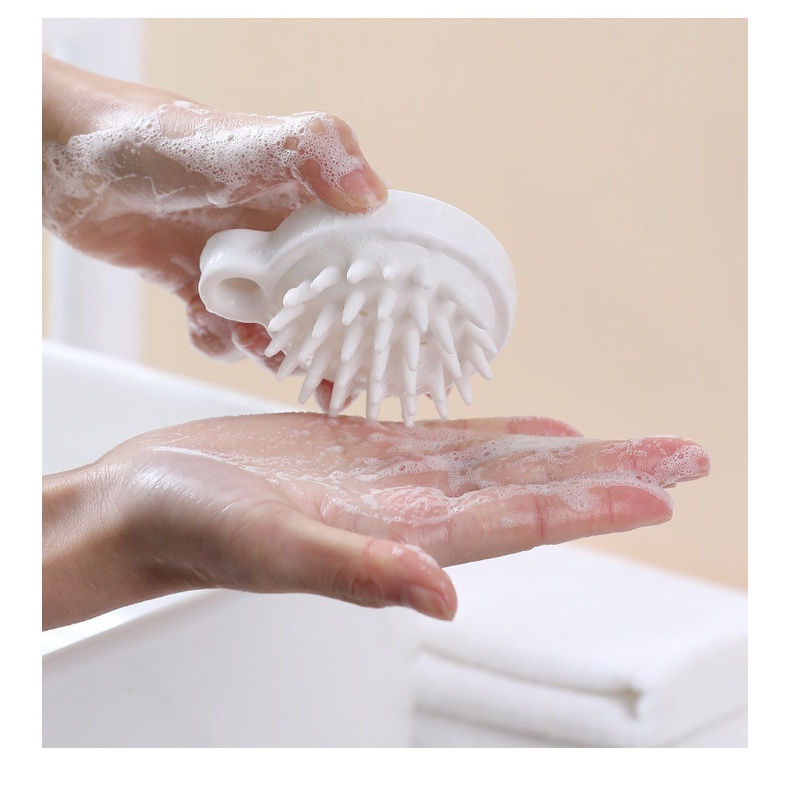 Bàn Chải Silicone Mát Xa Da Đầu Tiện Dụng