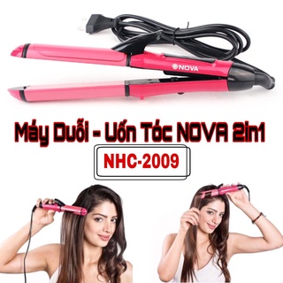 Máy làm tóc chức năng uốn, duỗi, bấm dập xù NOVA tạo kiểu tóc
