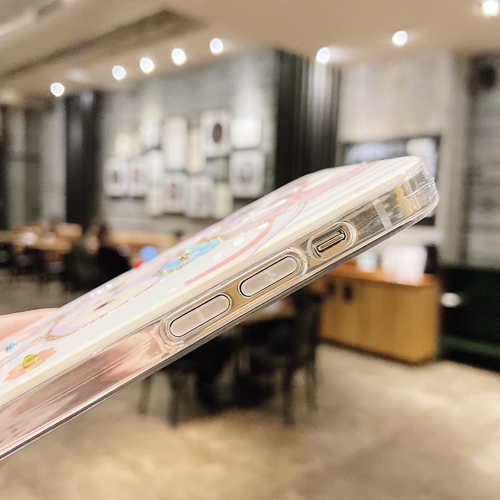 Ốp điện thoại dẻo họa tiết kim cương thích hợp cho iPhone 13 / 12 Pro Max iP11 X Xr 7/8 Plus