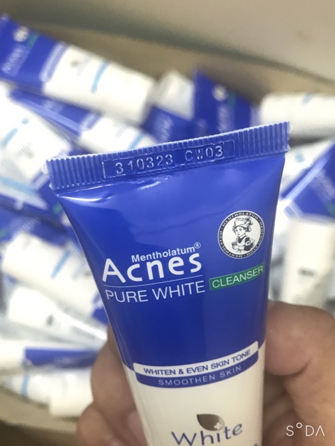 [ Hàng Mẫu Dùng Thử  ] Combo 10 Sữa rửa mặt Acnes Pure White dưỡng trắng 25g