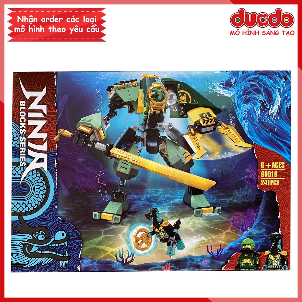 ZIMO 90019 Lắp ghép Ninjago Chiến giáp Hydro của Lloyd - Đồ chơi Xếp hình Mô hình 71750