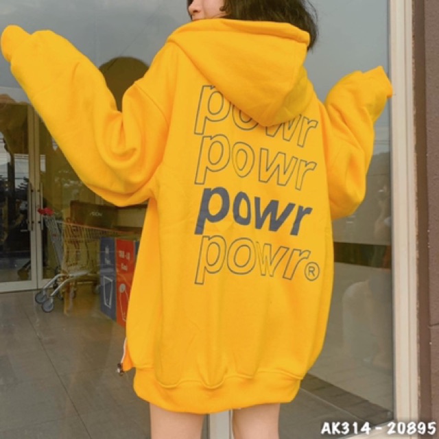 Áo Khoác Nỉ "POWR" Nỉ Hàng QC Dày Dặn Jackets Nữ Nỉ Ngoại Form Rộng Unisex Nam Nữ in POWR - AK3314 | BigBuy360 - bigbuy360.vn