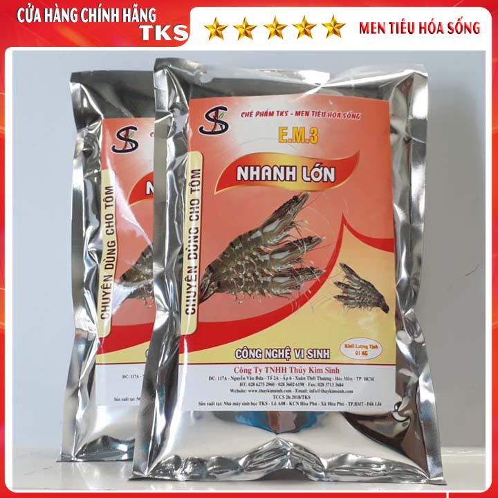 MEN TIÊU HÓA SỐNG -Thủy Sản: Nhanh Lớn, Tăng Sức Đề Kháng, Rút Ngắn Thời Gian Nuôi- Gói 1kg