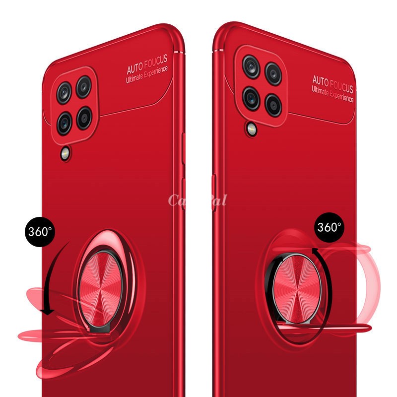 Ốp Lưng Silicone Chống Sốc Có Khuyên Xỏ Ngón Tay Và Nam Châm Gắn Xe Ô Tô Cho Samsung Galaxy A12 | BigBuy360 - bigbuy360.vn