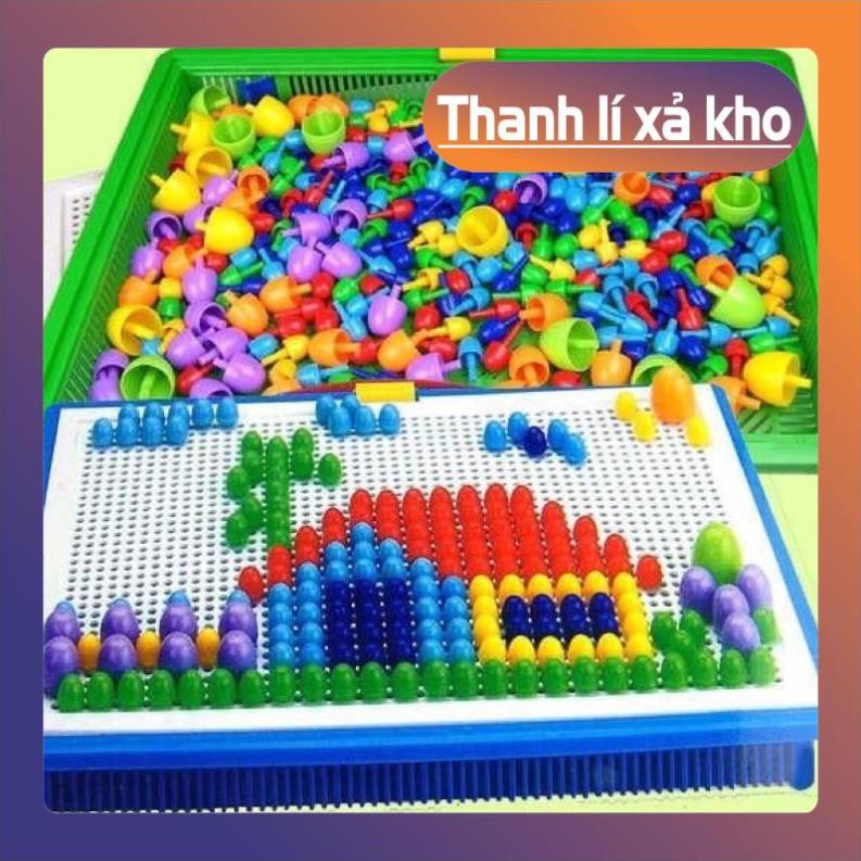Mua Lẻ Rẻ Như Sỉ,  Bộ đồ chơi 296 hạt nhựa nấm xếp hình Creative Mosaic ❤️❤️❤️ , ĐỒ GIA DỤNG BINBON