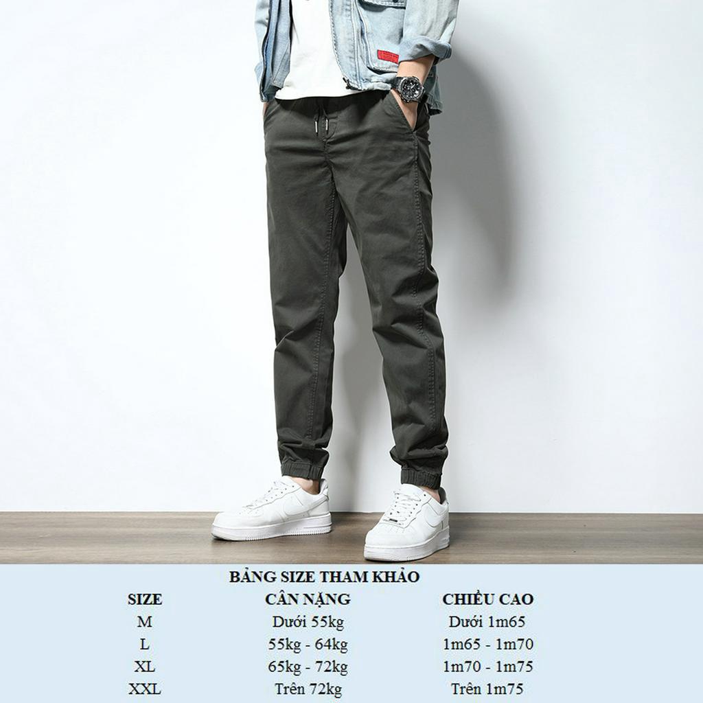 Jogger Kaki Nam Cạp Chun Bo Gấu, Quần Kaki Nam Mẫu Jogger Bo Gấu Vicenzo Cao Cấp Vải Cotton Mềm Sau Khi Giặt