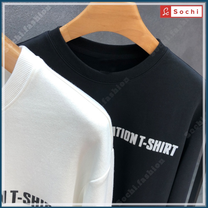 Áo thu đông nam tay dài, áo nỉ sweater giữ nhiệt mềm mịn ôm người in Make mã SW6.23