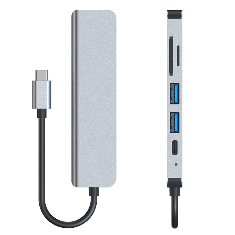 Hub Chuyển Đổi USB C Hub Sang HDMI Rj45 VGA Thunderbolt 3 Với PD TF SD Jack3.5mm Cho Macbook Pro / Air M1 M2